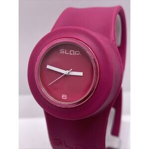 Slap Womens Pink Quartz Fashion Watch Works New Battery